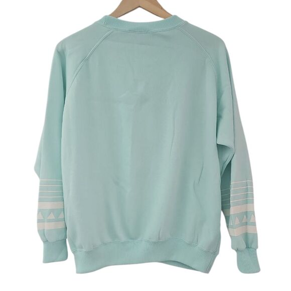 Vintage Traffic Jam Geometric Sweatshirt Sz L 80s/90s Retro Mixed Fabric Ski - Picture 2 of 15